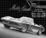 Chevrolet Corvette Mako Shark Concept Car 1962 года